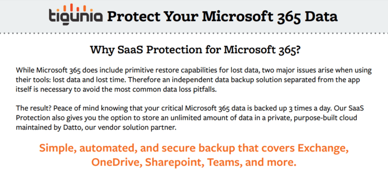 Protect Your Microsoft 365 Data - Tigunia